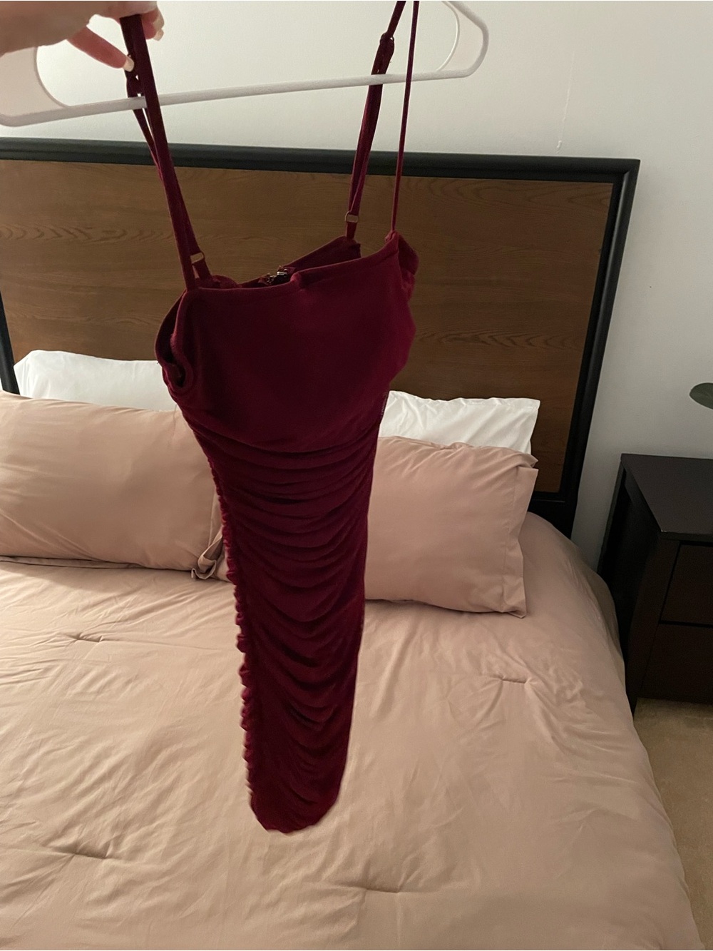 Teeze Me Burgundy Ruched Mini Dress